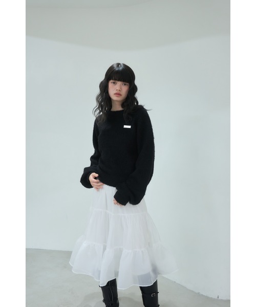 【美品★タグあり】ハチヤーズ　レディース セーター ホワイト/ブラック　Sサイズ 畦編み深みVネックニットプルオーバーsdpxyf3292 アイボリー – [公式