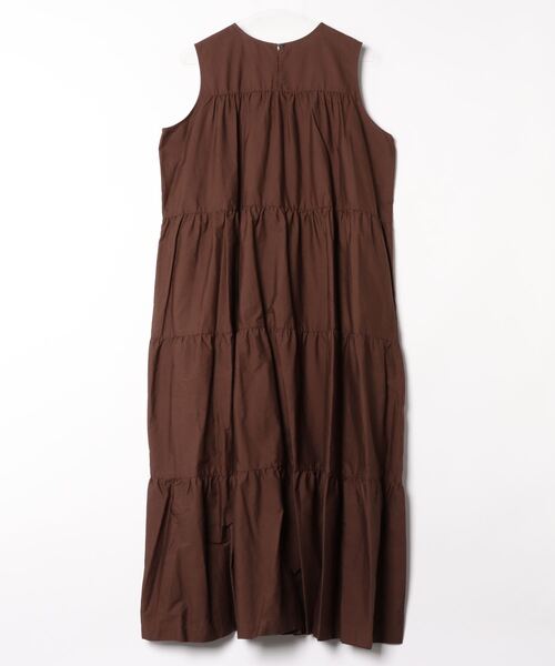 「Ray BEAMS」 「Gymphlex」ノースリーブワンピース 14 ダークブラウン レディース_画像2