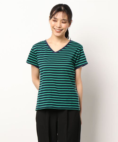 「Q」 半袖Tシャツ MEDIUM レッド系その他 レディース_画像5