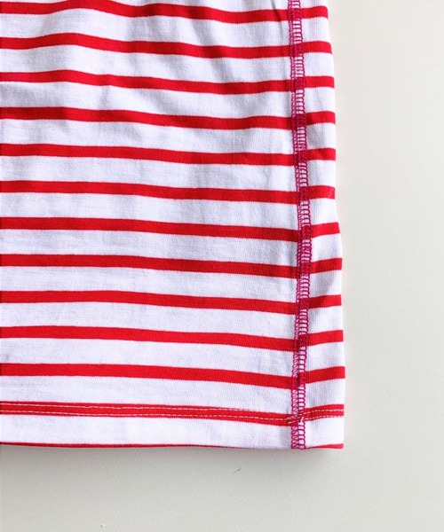 「Q」 半袖Tシャツ MEDIUM レッド系その他 レディース_画像8