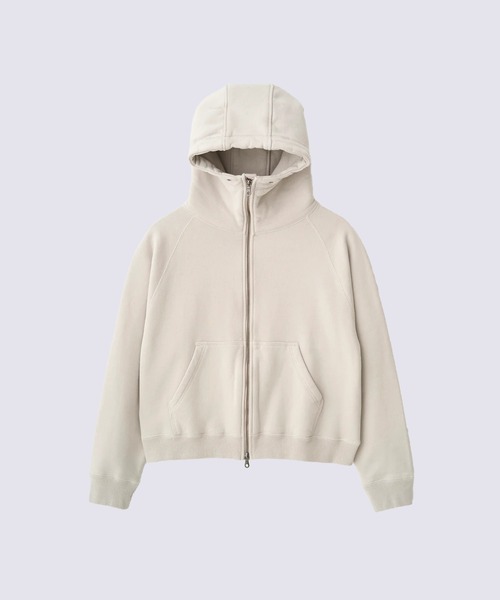パーカー 「JUHA/ユハ」CROPPED BRUSHED HOODIE メンズ