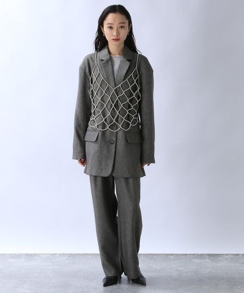 JEANASIS（ジーナシス） テーラードジャケット FREE グレー系その他