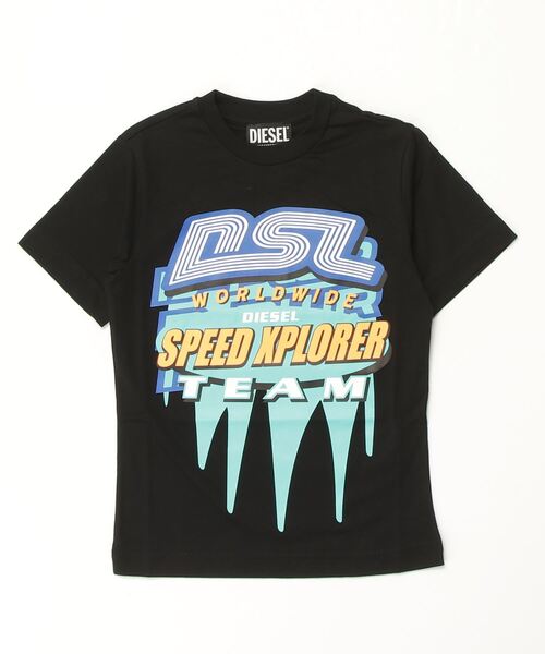 「DIESEL KIDS」 「KIDS」半袖Tシャツ 16Y ブラック キッズ_画像3