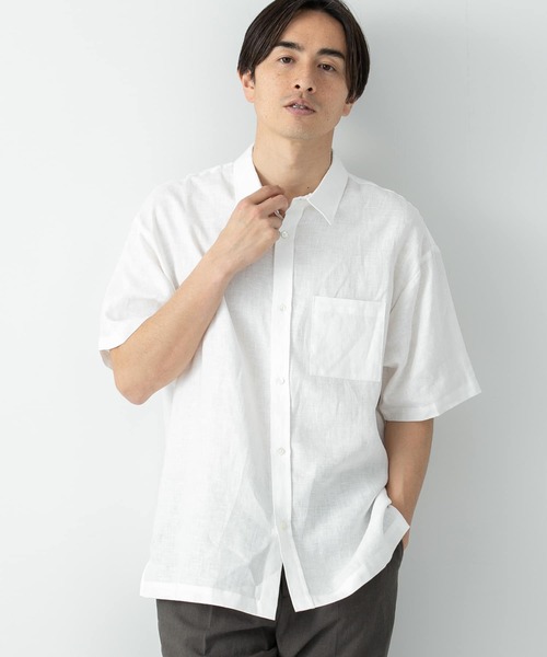 「URBAN RESEARCH ROSSO MEN」 半袖シャツ X-LARGE ベージュ メンズ_画像2