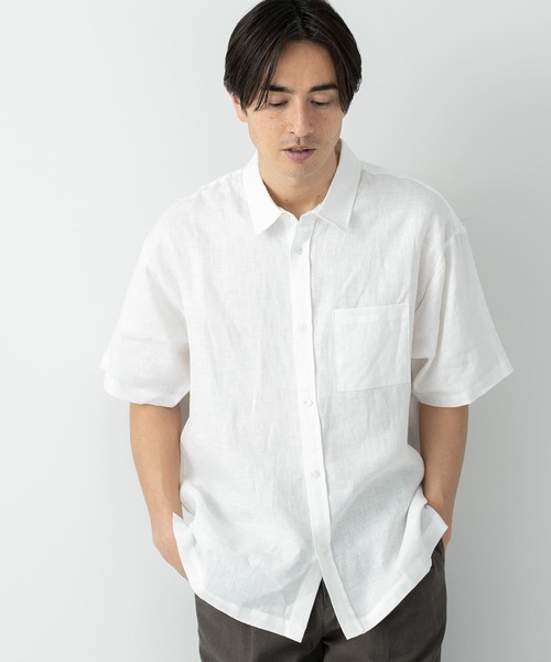 「URBAN RESEARCH ROSSO MEN」 半袖シャツ X-LARGE ベージュ メンズ_画像3
