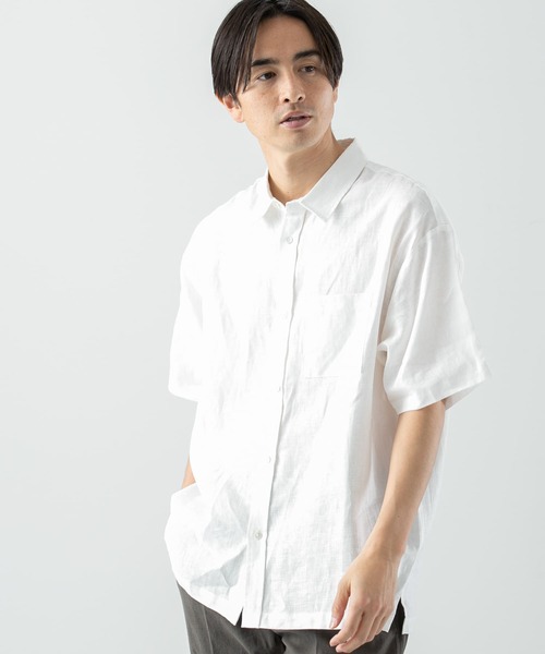 「URBAN RESEARCH ROSSO MEN」 半袖シャツ X-LARGE ベージュ メンズ_画像4