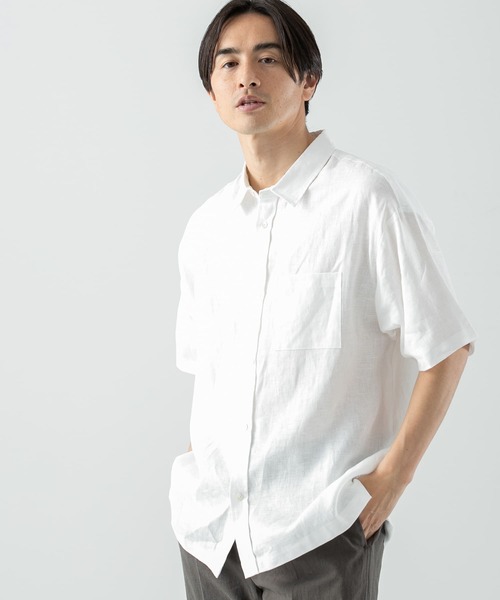 「URBAN RESEARCH ROSSO MEN」 半袖シャツ X-LARGE ベージュ メンズ_画像5