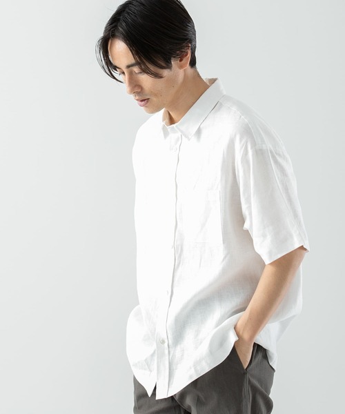 「URBAN RESEARCH ROSSO MEN」 半袖シャツ X-LARGE ベージュ メンズ_画像6
