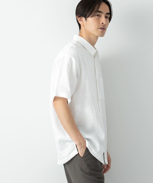 「URBAN RESEARCH ROSSO MEN」 半袖シャツ X-LARGE ベージュ メンズ_画像7