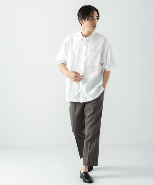 「URBAN RESEARCH ROSSO MEN」 半袖シャツ X-LARGE ベージュ メンズ_画像9