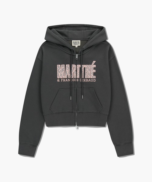 MARITHÉ FRANÇOIS GIRBAUD ブラックパーカー MARITHE + FRANCOIS GIRBAUD（マリテフランソワジルボー） パーカー