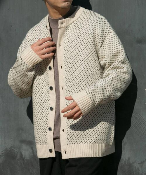 「URBAN RESEARCH ROSSO MEN」 ニットカーディガン X-LARGE ネイビー メンズ_画像2