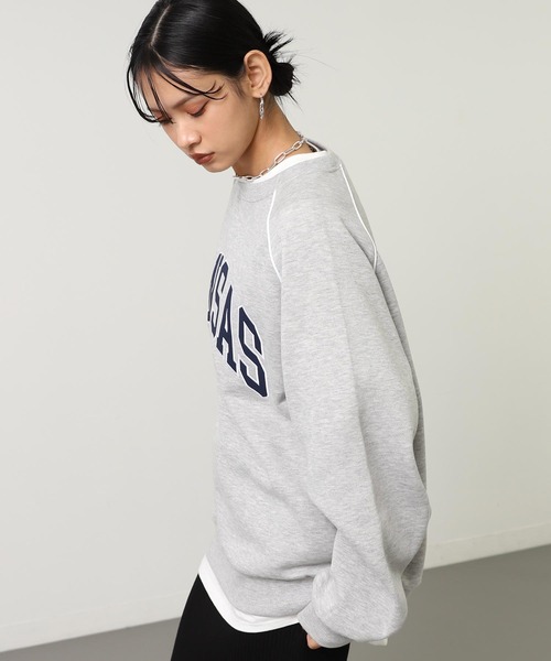 ANAP（アナップ） トレーナー スウェット 裏起毛 ワッペン 刺繍 ロゴ