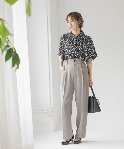 「mysty woman」 スラックス SMALL グレー レディース_画像5