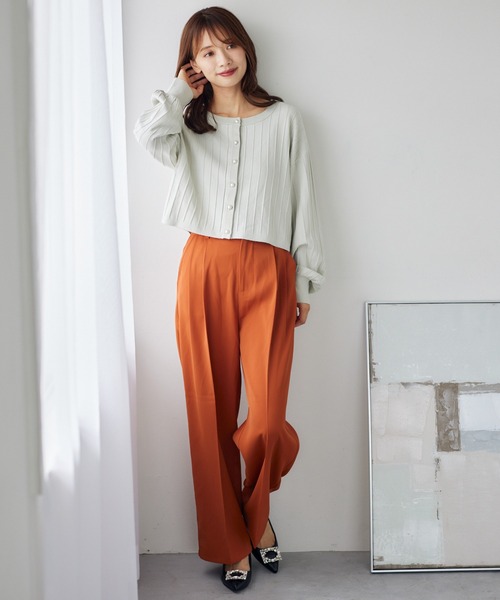 「mysty woman」 スラックス SMALL グレー レディース_画像8