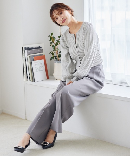 「mysty woman」 スラックス SMALL グレー レディース_画像9
