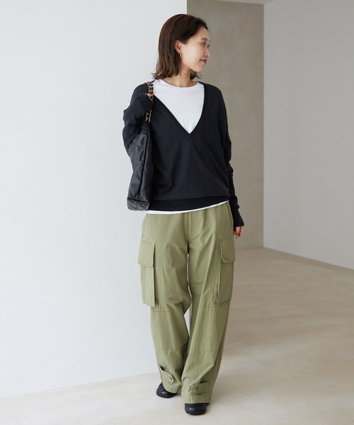 「SLOBE IENA」 カーゴパンツ 36 ネイビー レディース_画像2