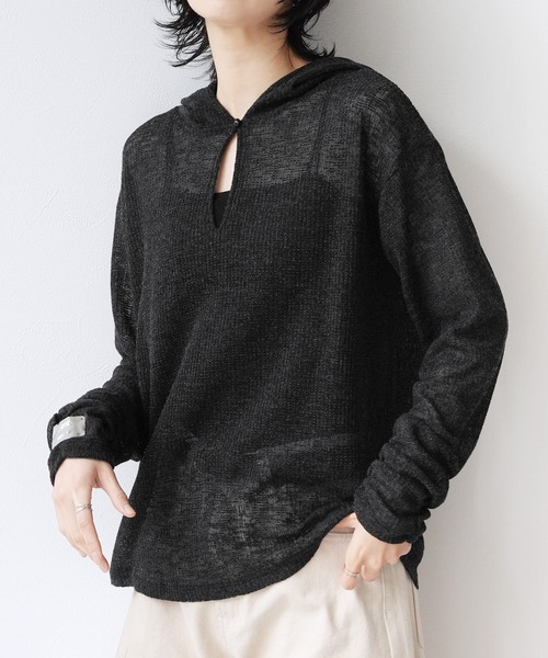 Yeoun tシャツ シアーワッフルフードロンT レディース : ZOZOTOWN