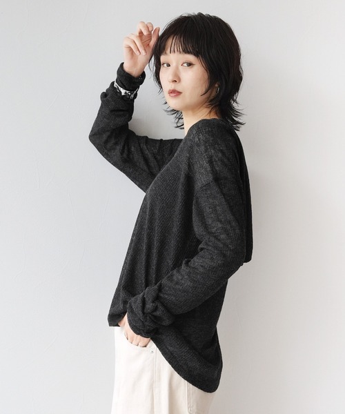 Yeoun tシャツ シアーワッフルフードロンT レディース : ZOZOTOWN
