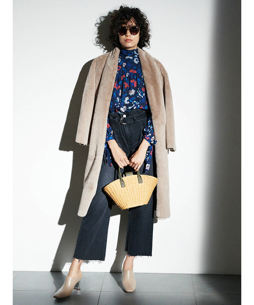 「Mila Owen」 長袖ブラウス 0 ブルー レディース_画像3