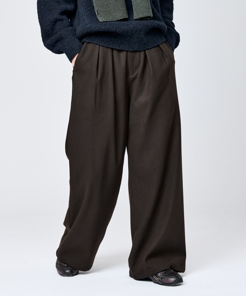 WETTEMPT スラックス FLANNEL WIDE 2 TUCK SLACKS / フランネルワイド