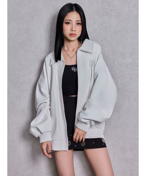 bijou Symmetry GYDAフェイクレザーBIGブルゾン GYDA（ジェイダ） ブルゾン アウター bijou Symmetry GYDAフェイク