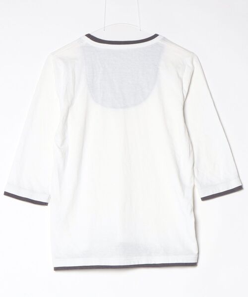 「Anoutcommune」 7分袖Tシャツ S ホワイト メンズ_画像2
