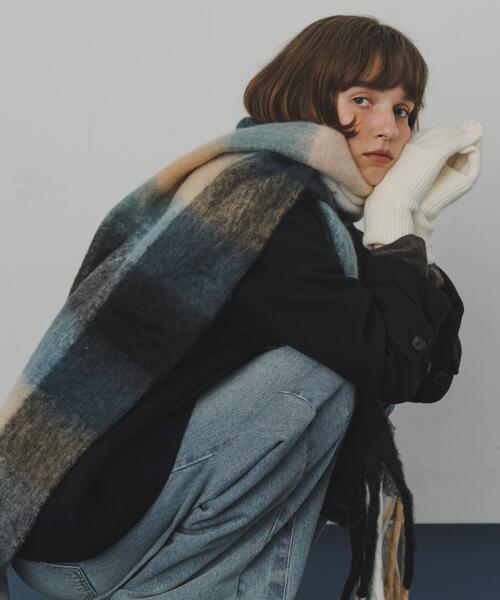 「SMELLY」 マフラー - ブルー系その他 レディース_画像3