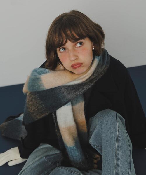 「SMELLY」 マフラー - ブルー系その他 レディース_画像4