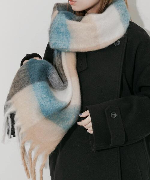 「SMELLY」 マフラー - ブルー系その他 レディース_画像7