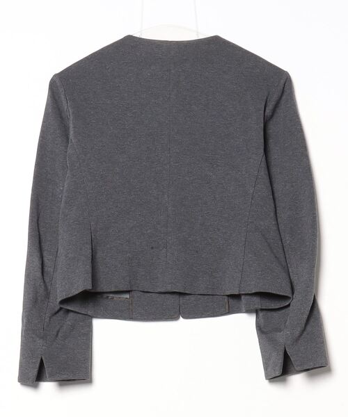 「BEAMS LIGHTS」 ノーカラージャケット 38 グレー レディース_画像2