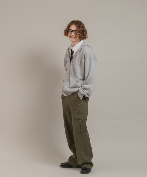 「MUHET」 ジップアップパーカー X-LARGE 杢グレー レディース_画像4
