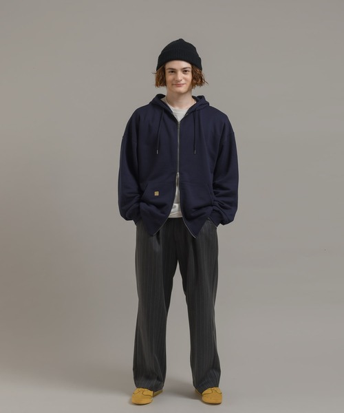 「MUHET」 ジップアップパーカー X-LARGE 杢グレー レディース_画像8