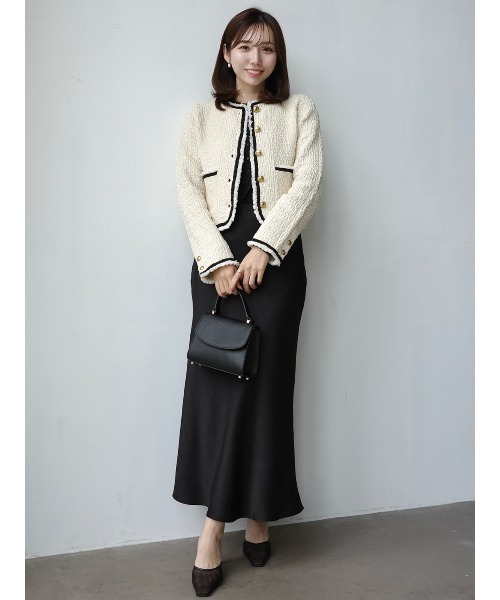 【新品タグ付き】アニュアンス　ジャケット　カーディガン anuans（アニュアンス） カーディガン クラシカルノーカラーニット