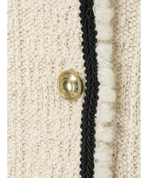 anuans（アニュアンス） カーディガン クラシカルノーカラーニット