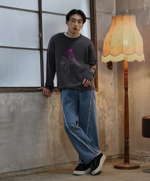 「G.O.C」 デニムパンツ MEDIUM ブラック メンズ_画像5