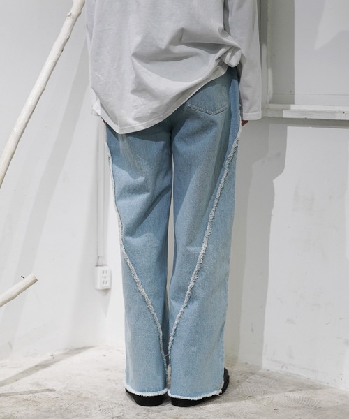 「G.O.C」 デニムパンツ MEDIUM ブラック メンズ_画像6