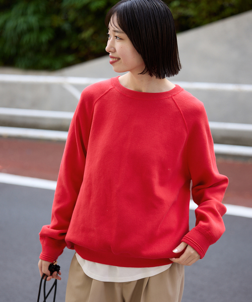 SLOBE iENA レッド 長袖ニットセーター SLOBE IENA（スローブイエナ） ニット セーター 「追加3」スムース