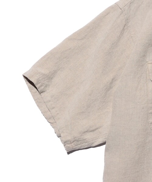BEAMS+（ビームスプラス） シャツ 半袖 Open Collar 1/40 Linen メンズ