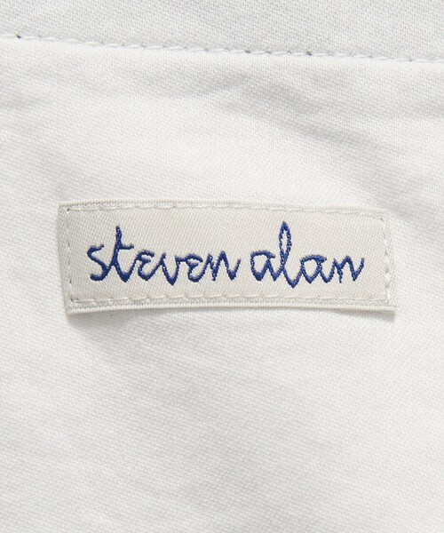 Steven Alan オックスフォード プリーツ スラックスホワイトパンツ Steven Alan＞ TCL オックスフォード アウト ワンプリーツ スラックス