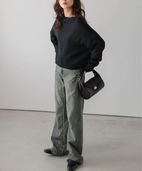 「SUGAR BISKET」 「La-gemme」長袖ニット フリー アイボリー レディース_画像5