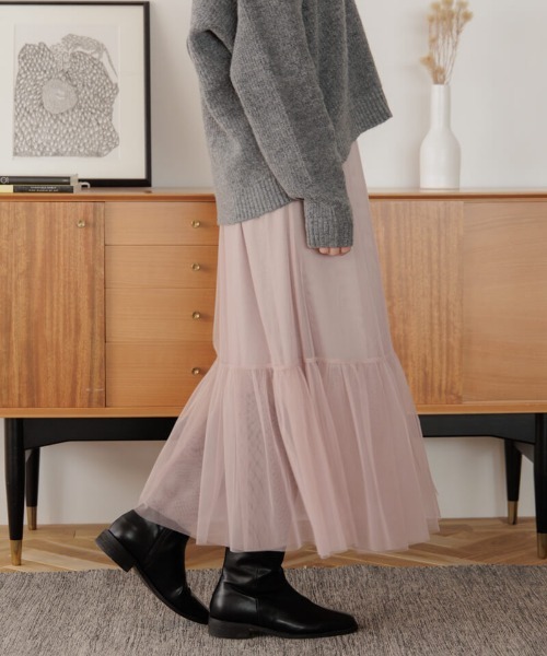 「flower」 フレアスカート FREE ピンク レディース_画像8