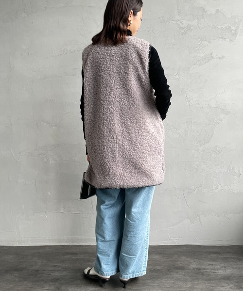 「JEANS FACTORY Clothes」 ベスト F アイボリー レディース_画像3
