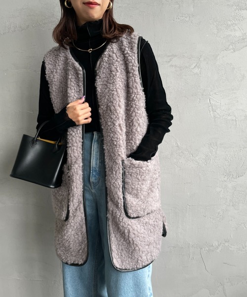 「JEANS FACTORY Clothes」 ベスト F アイボリー レディース_画像4