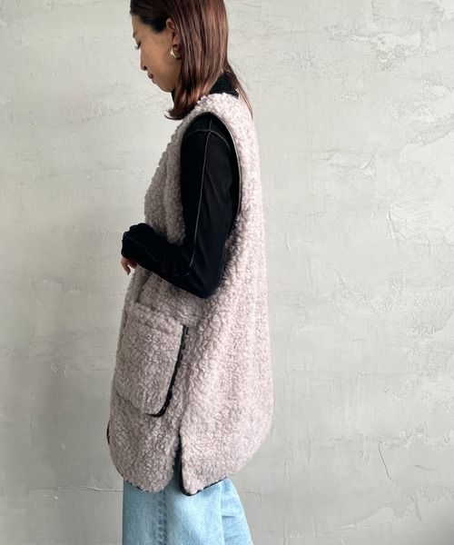 「JEANS FACTORY Clothes」 ベスト F アイボリー レディース_画像5
