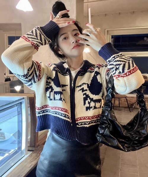 「shameless」 カーディガン FREE ホワイト レディース_画像8