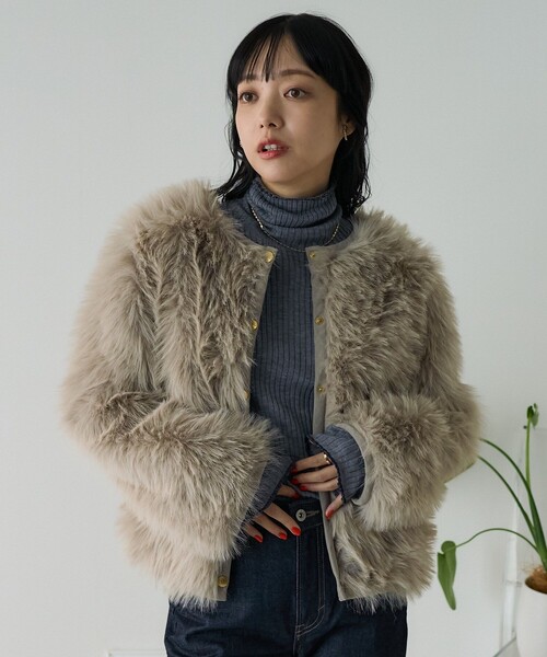 「FREAK'S STORE」 ジャケット 34 ライトグレー レディースの画像