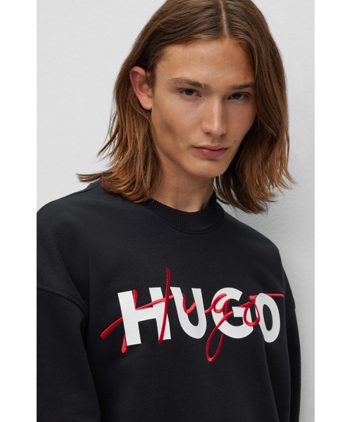 HUGO 「HUGO」 スウェットカットソー M ブラック メンズ : ZOZOTOWN HUGO スウェット ブラック