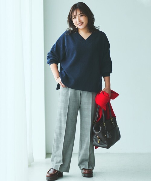 「UNFILO」 スラックス LARGE ホワイト レディース_画像4