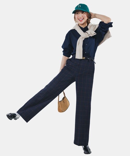 「UNFILO」 スラックス LARGE ホワイト レディース_画像6